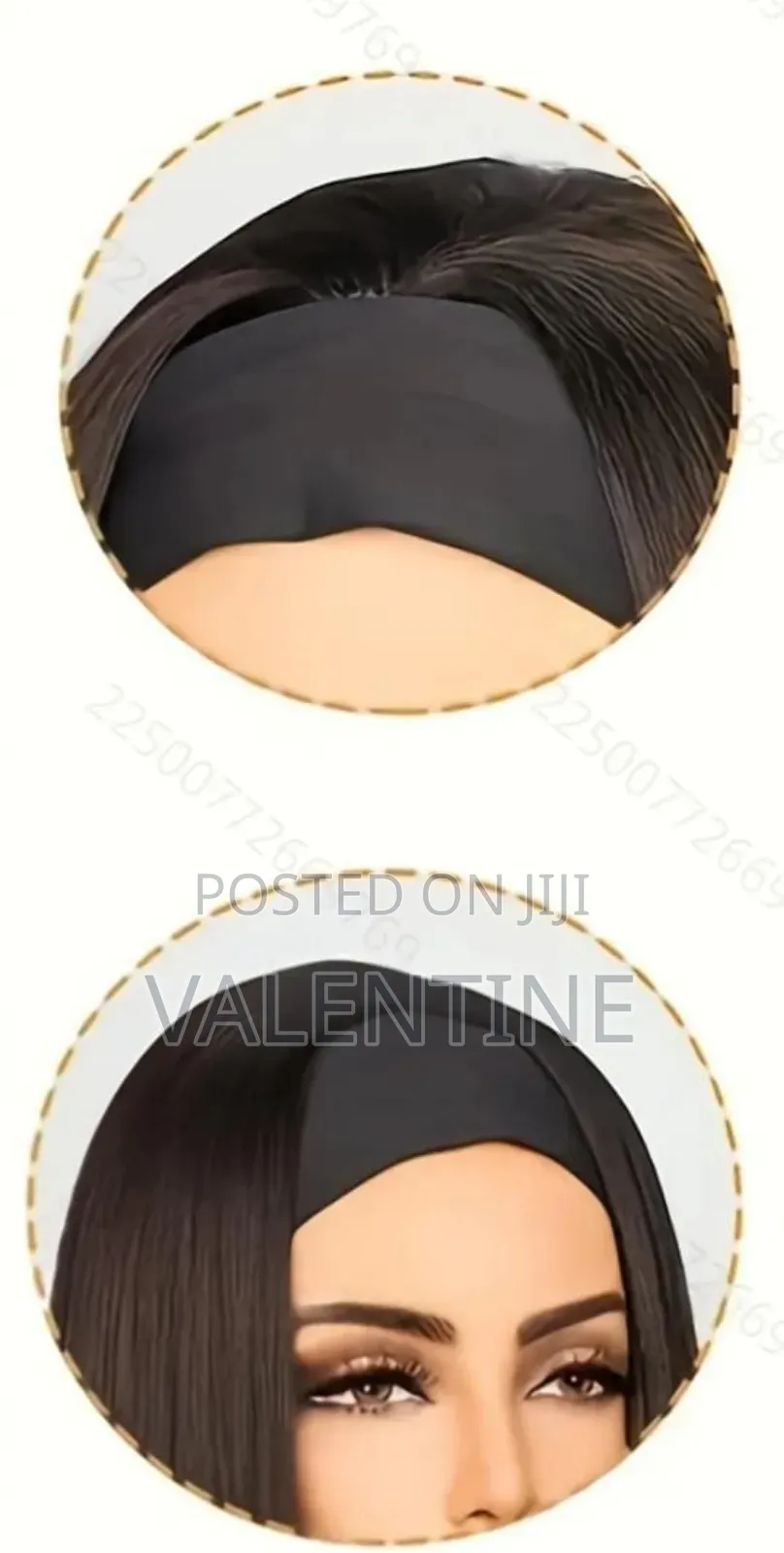 Headband With Long Straight Hair Wig