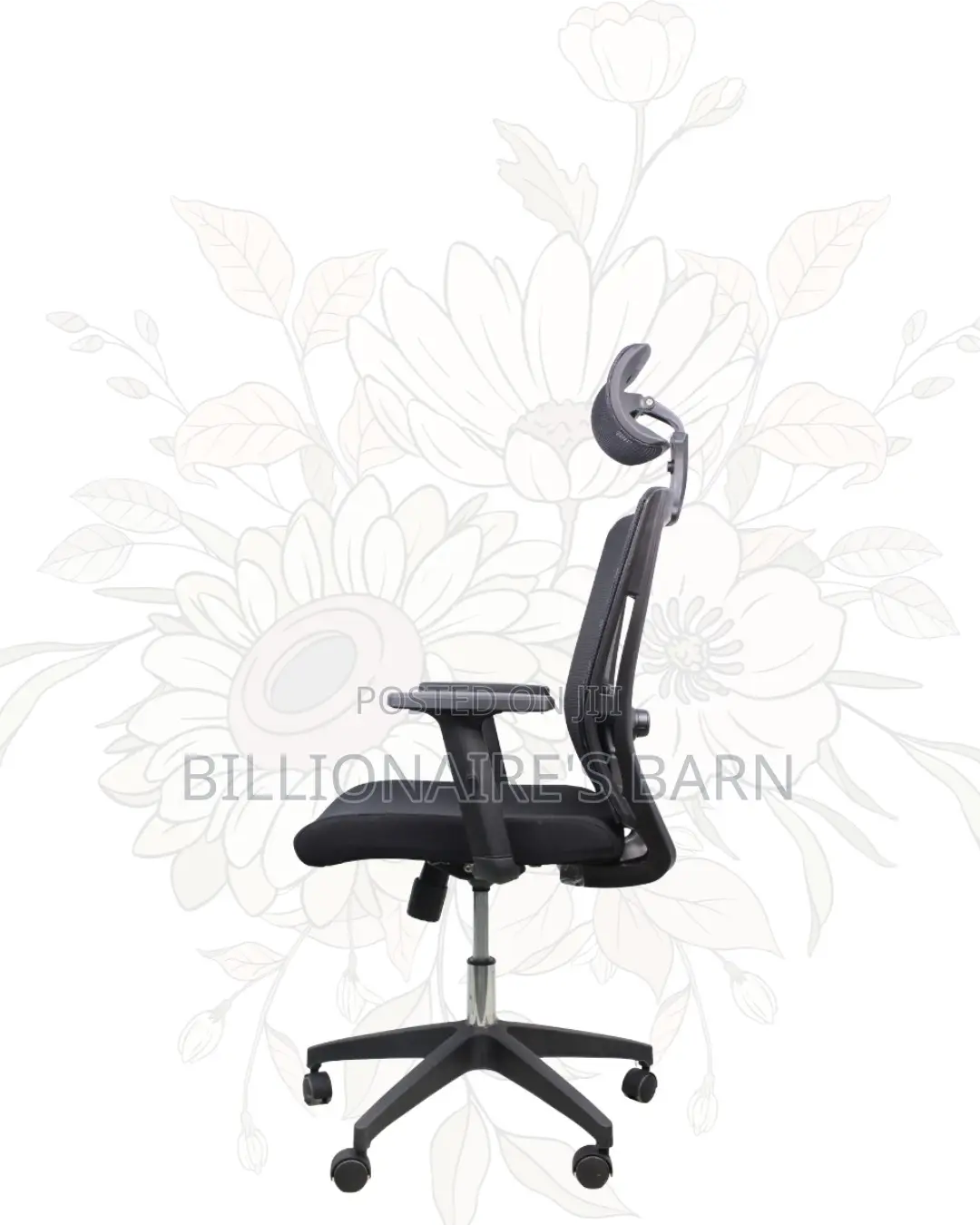 Mesh Work Chair With Lumbar Support | Nylon Base, Solid Support