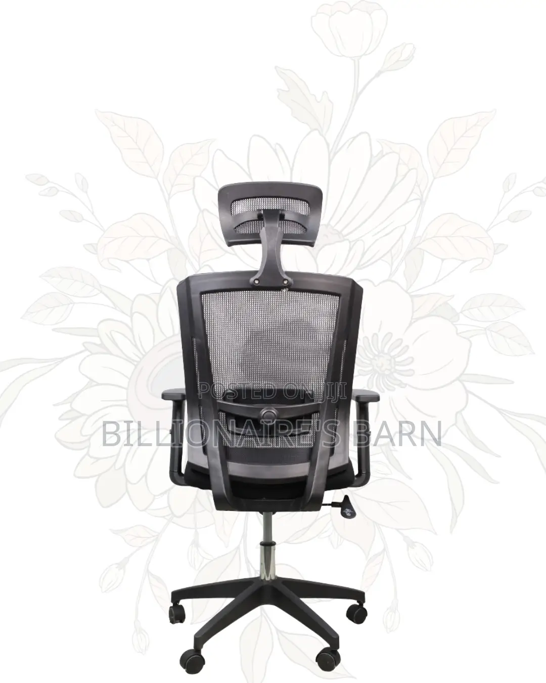 Mesh Work Chair With Lumbar Support | Nylon Base, Solid Support