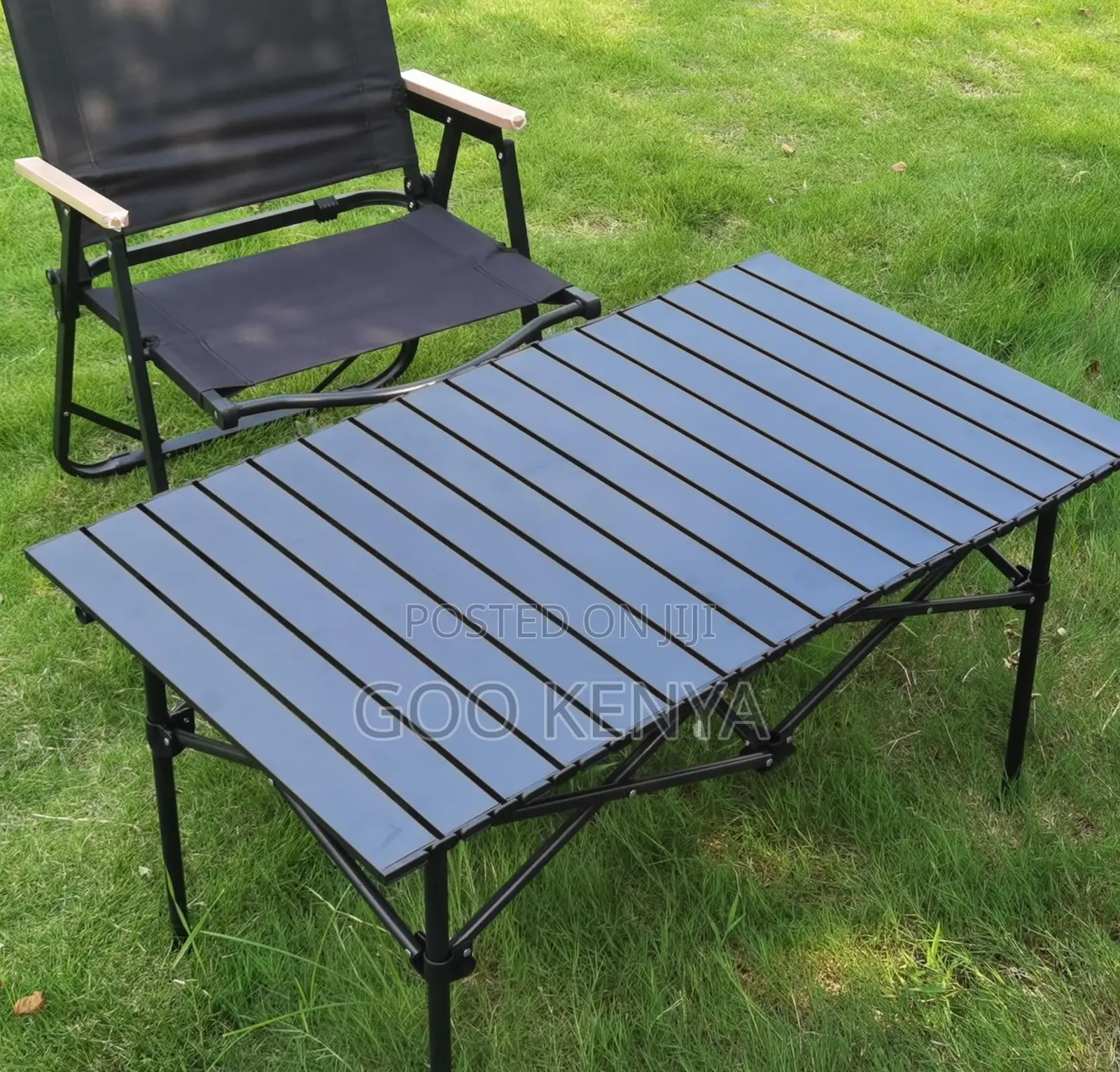 Home Table; Outdoor Steel Base Foldable Dining Table With Wooden Top