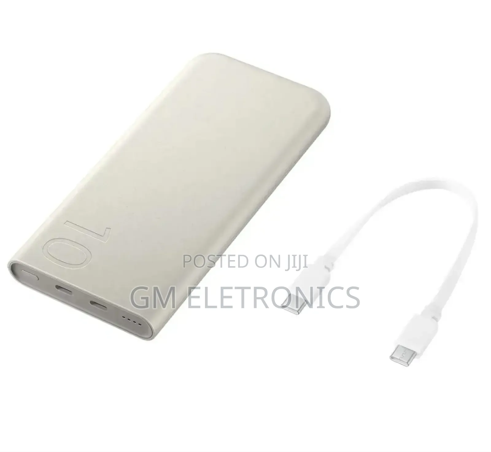 Beige Samsung 25w Dual Usb C Battery Pack 10000 Mah.