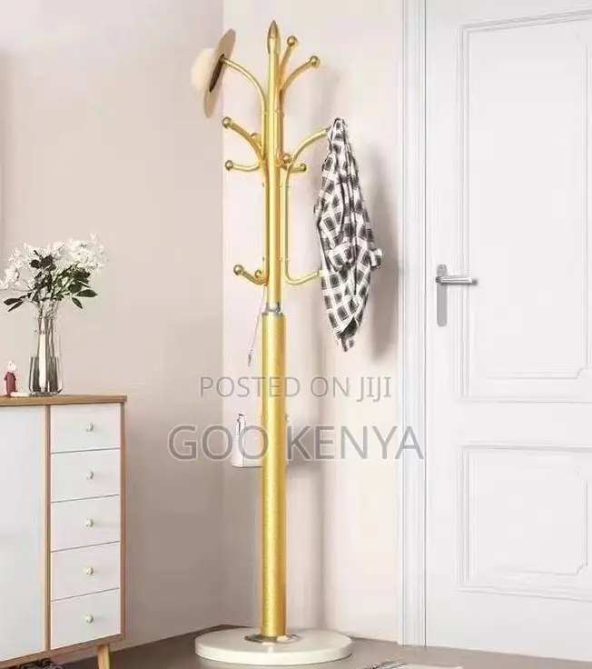 Home Hanger; Modern Floor Stand High-Quality Marble Base Metal Rack