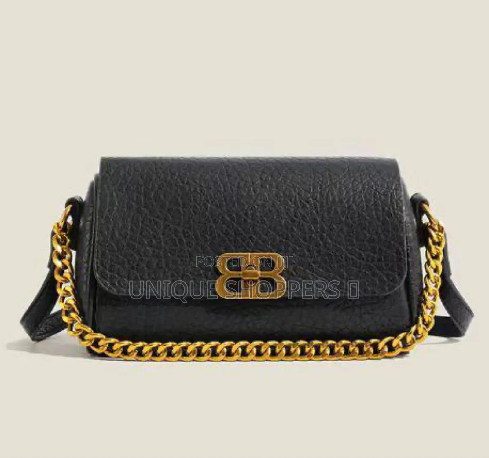 Autumn Letter Lock Buckle Chain Design Flap Messenger Bag for Women