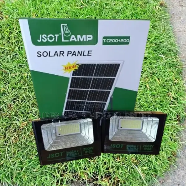 Jsot Dual 200w Solar Floodlight 2-in-1 Design, Outdoor Waterproof Lamp