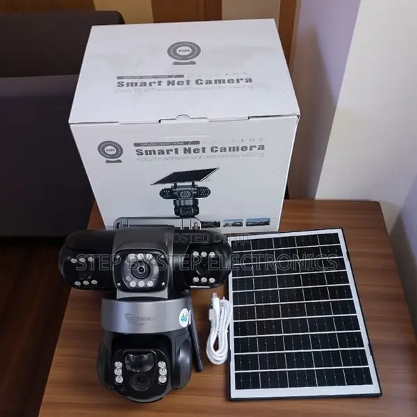 Smart 12mp V380 Pro 4g Solar Triple Lens PTZ Camera With Color Vision