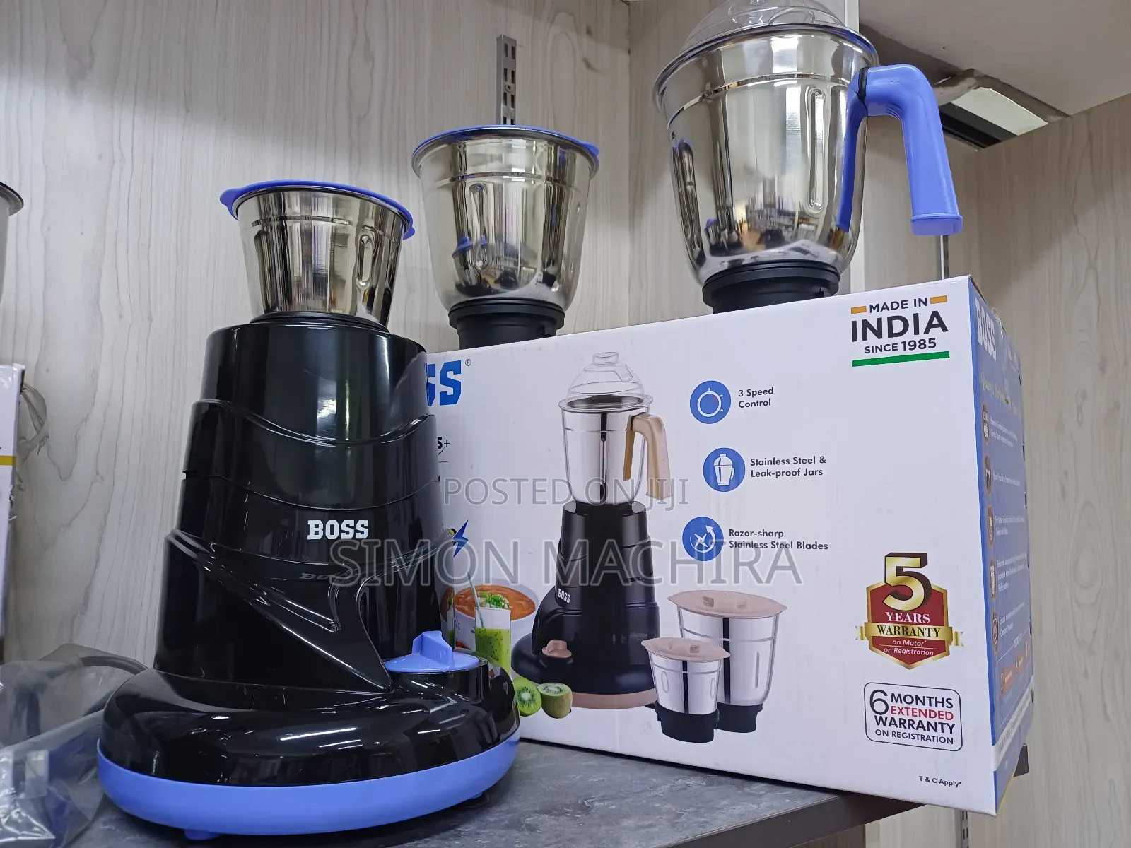 3 in 1 Heavy Duty Stainless Steel Mixer Grinder