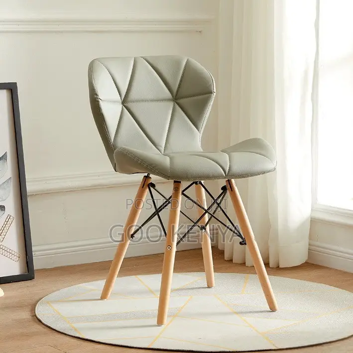 Home Chair; Durable Dining Chair With Velvet Fabric and Solid Wood Leg