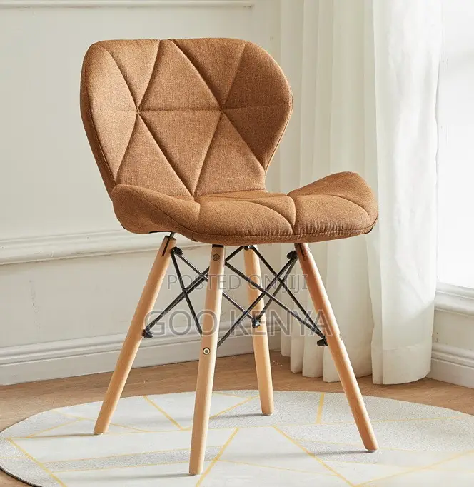 Home Chair; Durable Dining Chair With Velvet Fabric and Solid Wood Leg