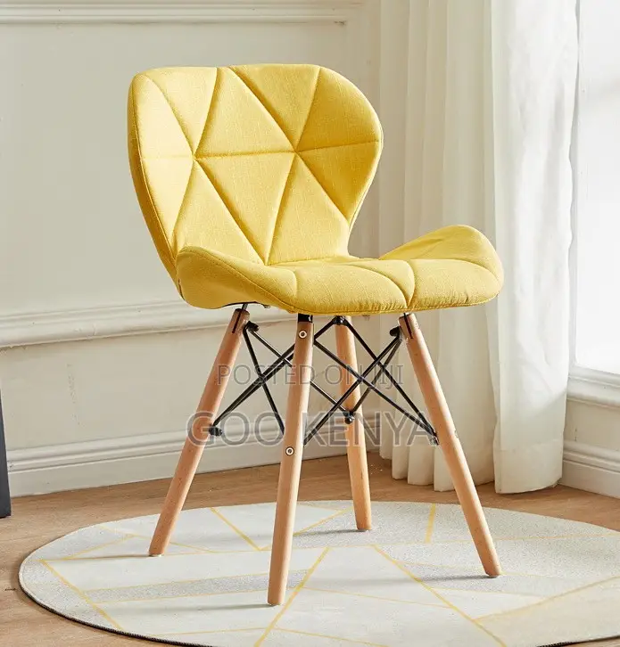 Home Chair; Durable Dining Chair With Velvet Fabric and Solid Wood Leg