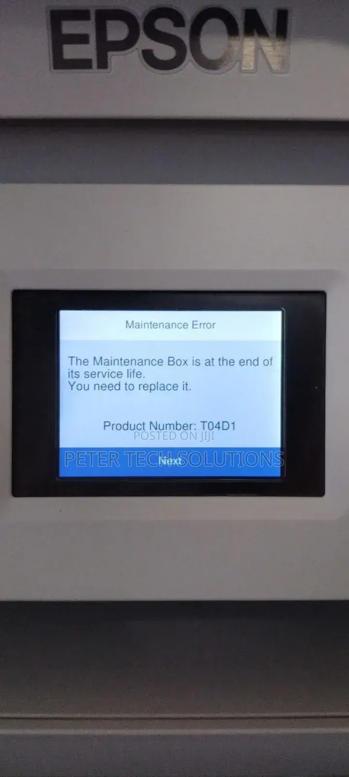 The Maintainance Box Is At The End Of Service Life(T-04d1) Replacement