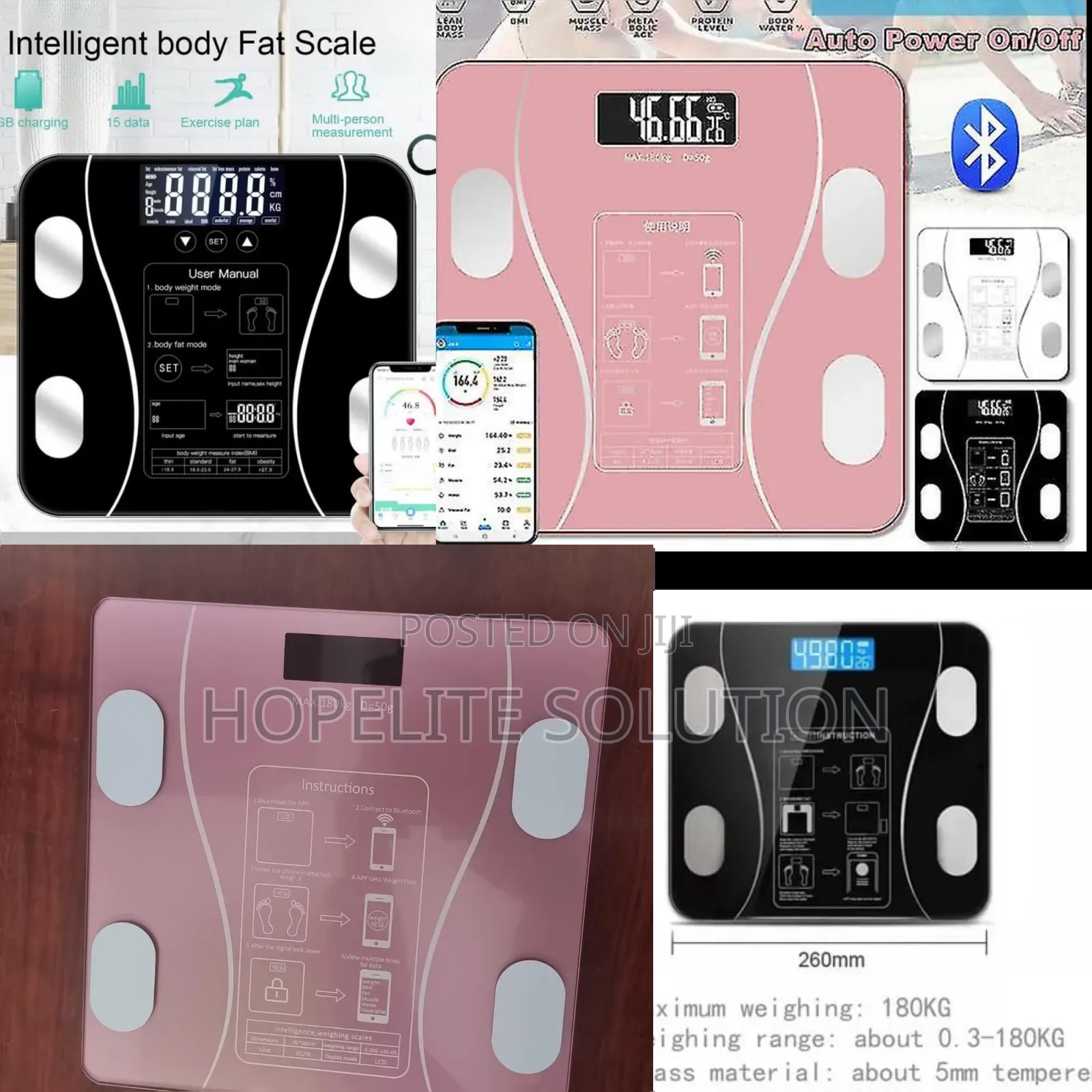 180kg Smart Digital Bluetooth Weighing Scale