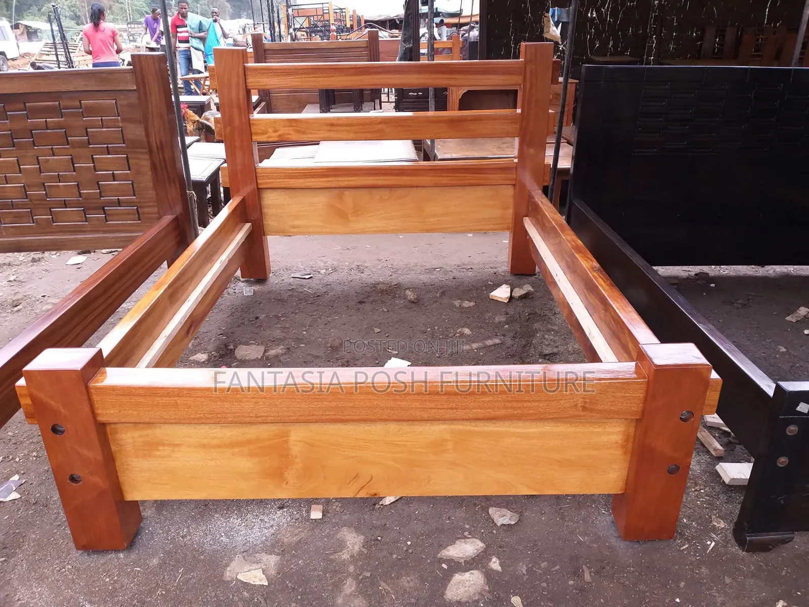 5x6 Pure Mahogany Wood Bed Frame