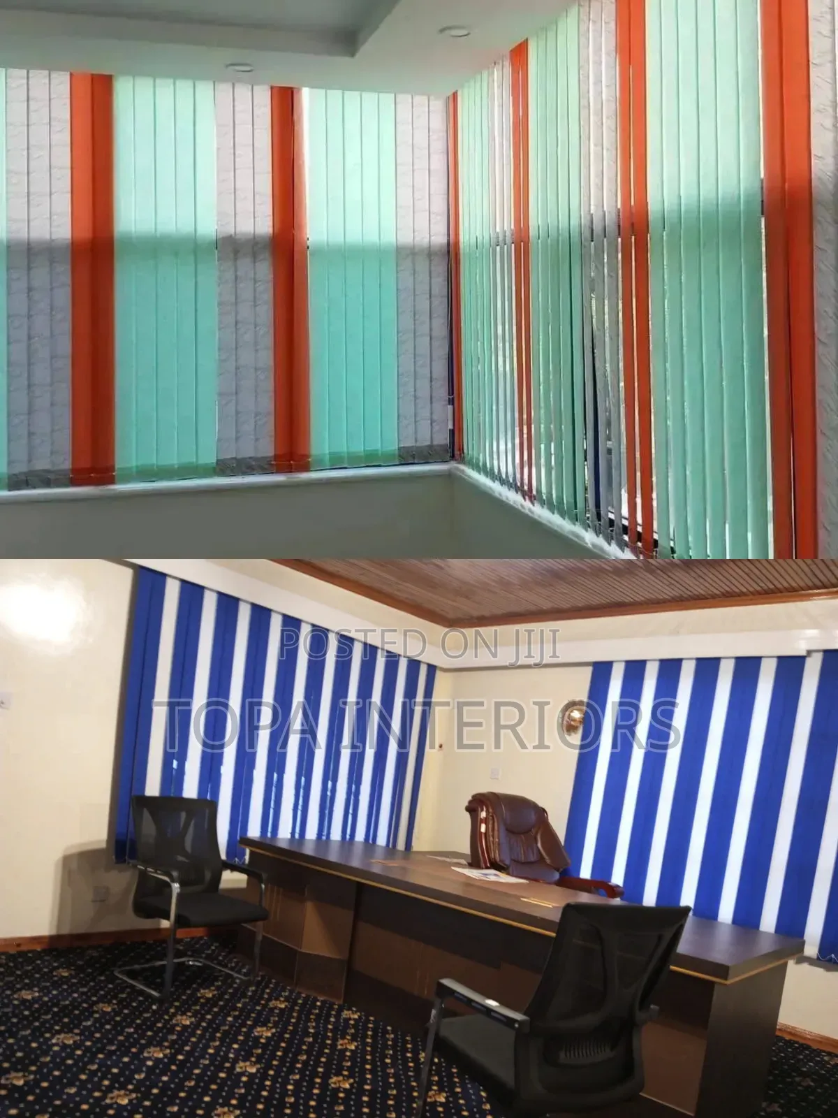 Office Privacy Curtains Vertical Office Blinds Inclusive of Fitting