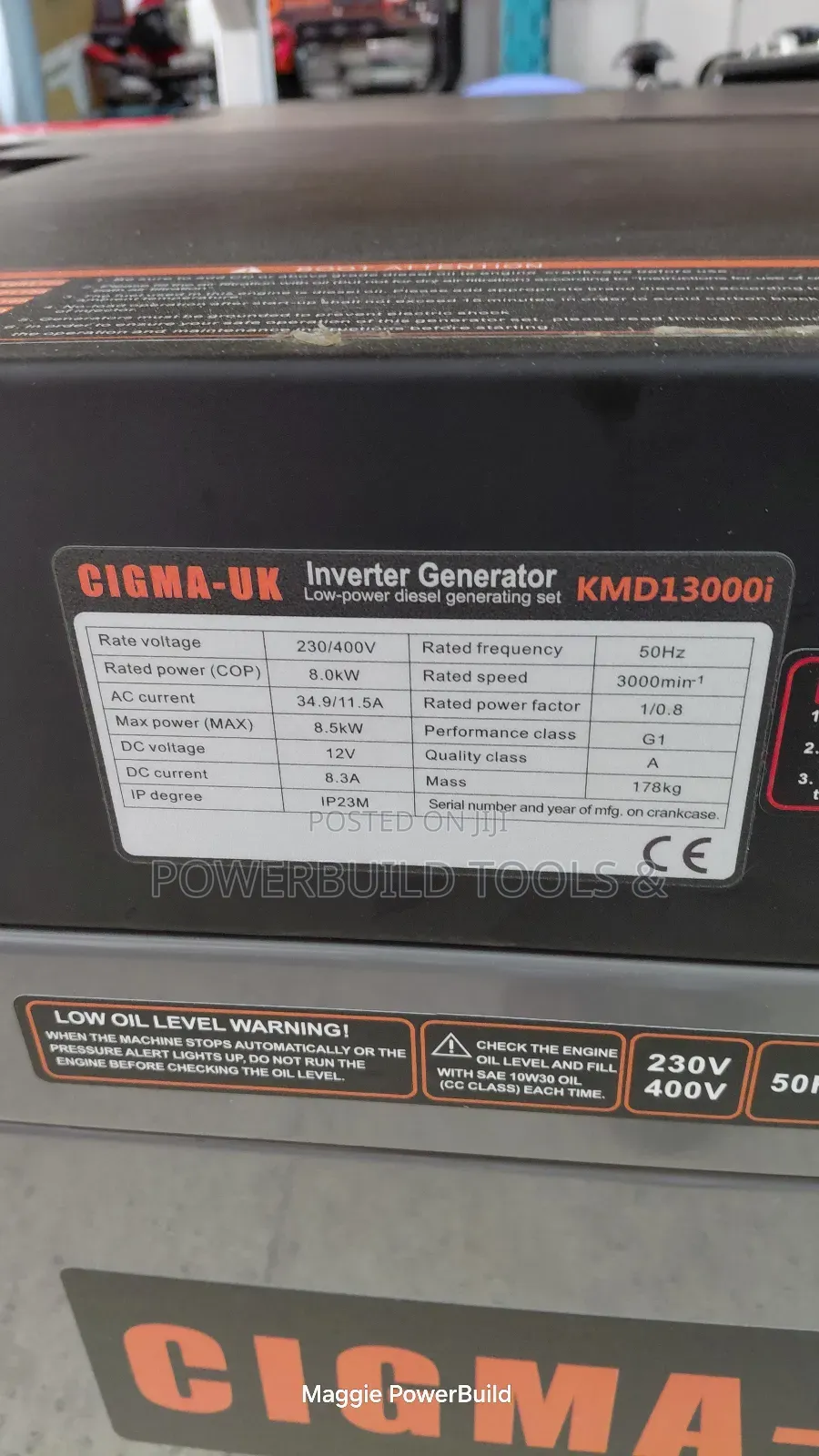 Diesel Silent Inverter Generator Cigma-uk Kmd13000i 12kva New Model