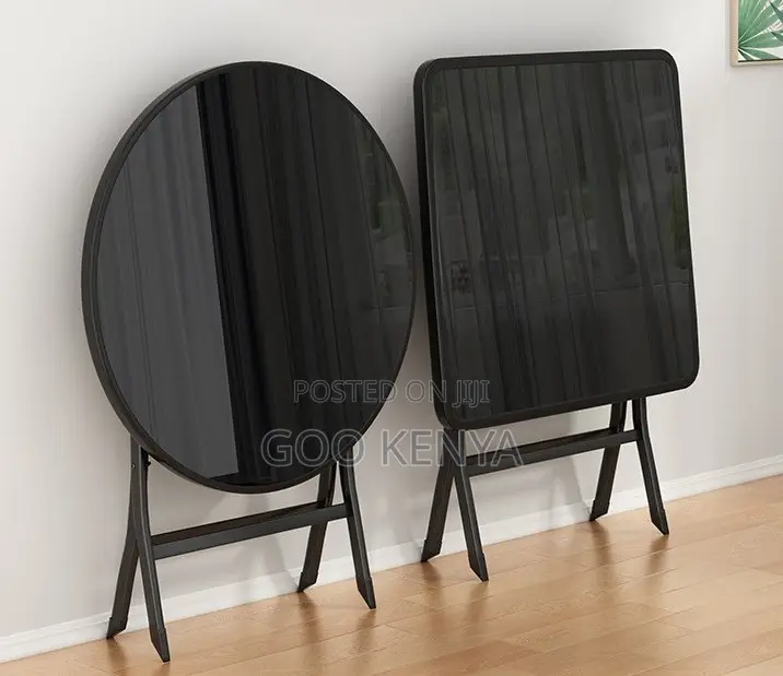 Home Table; Outdoor Stall Family Folding Glass Top Square Table