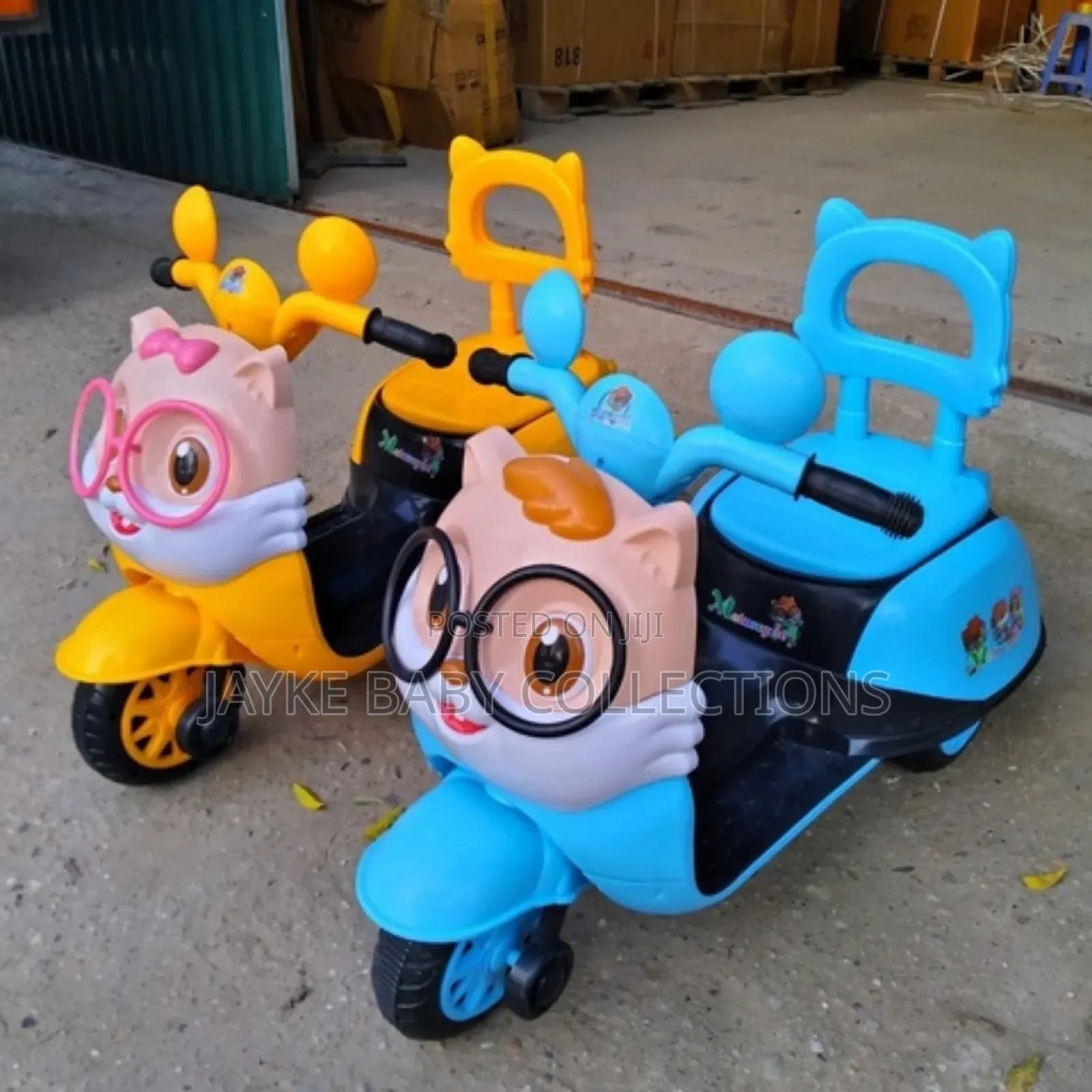 Cartoon Kids Electric Scooter – 3-Wheel Ride-On