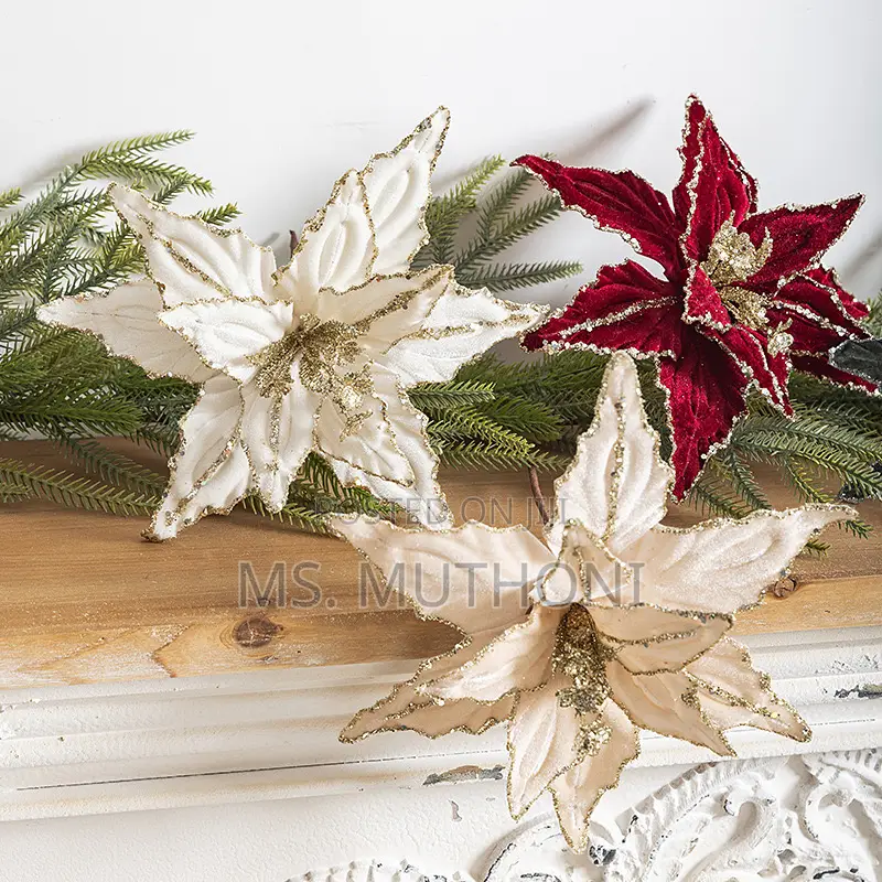 2 PCS Artificial Flowers Christmas Flower