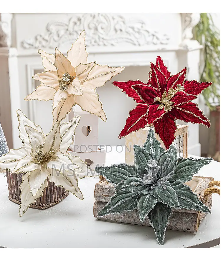 2 PCS Artificial Flowers Christmas Flower