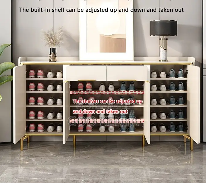 Home Cabinet; Customizable Elegant Multi-Purpose Shoe Closet Cabinet
