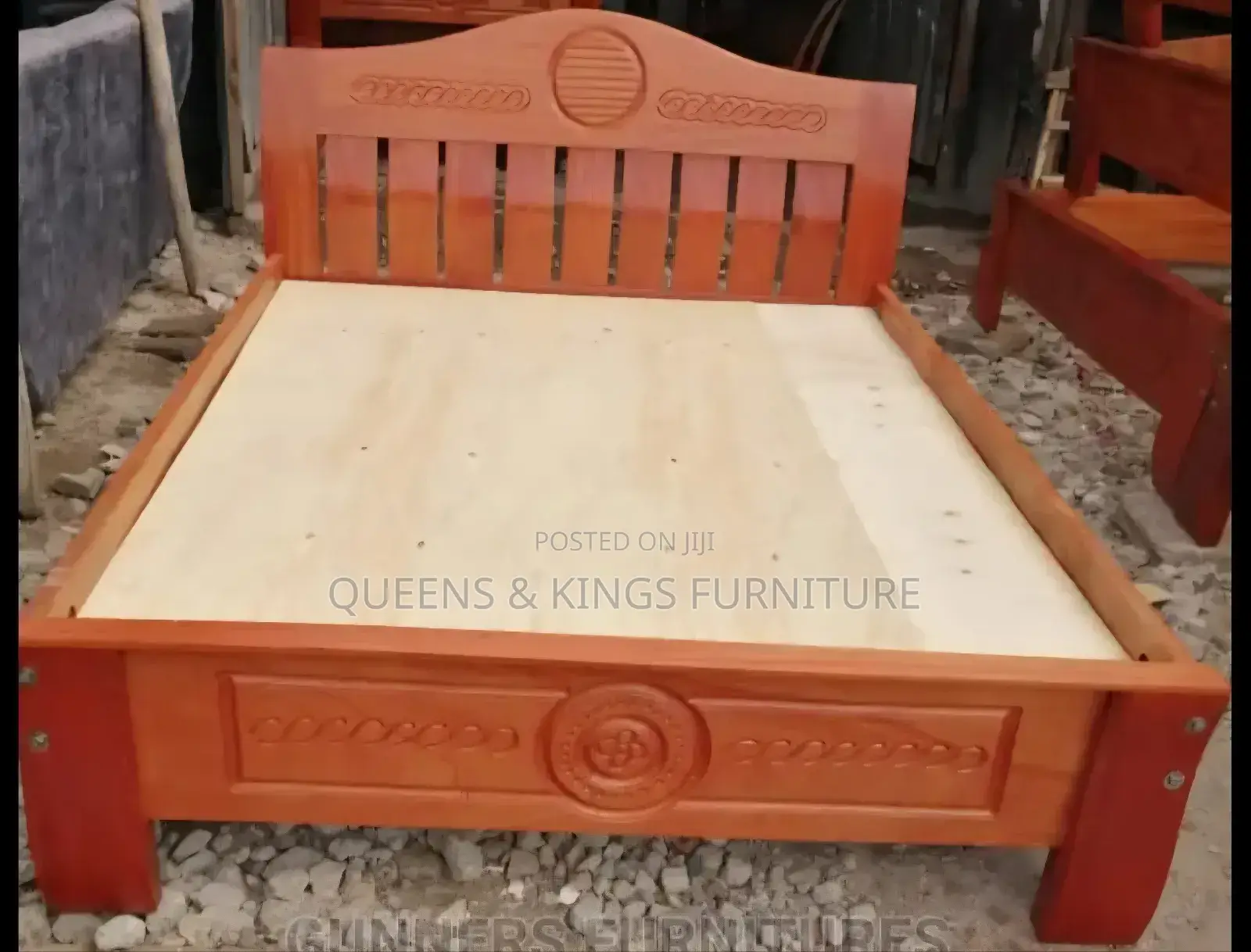 5x6 Mahogany Hardwood Beds With Headboard Sturdy,Elegant Comfortable