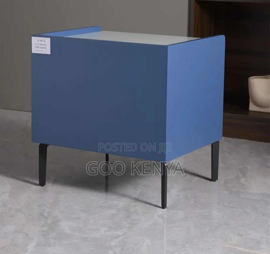 Home Cabinet; Designer Wood Two-Drawer Nightstand for Modern Interiors