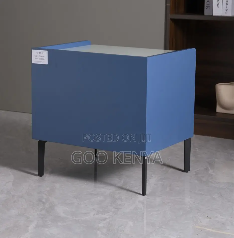 Home Cabinet; Designer Wood Two-Drawer Nightstand for Modern Interiors