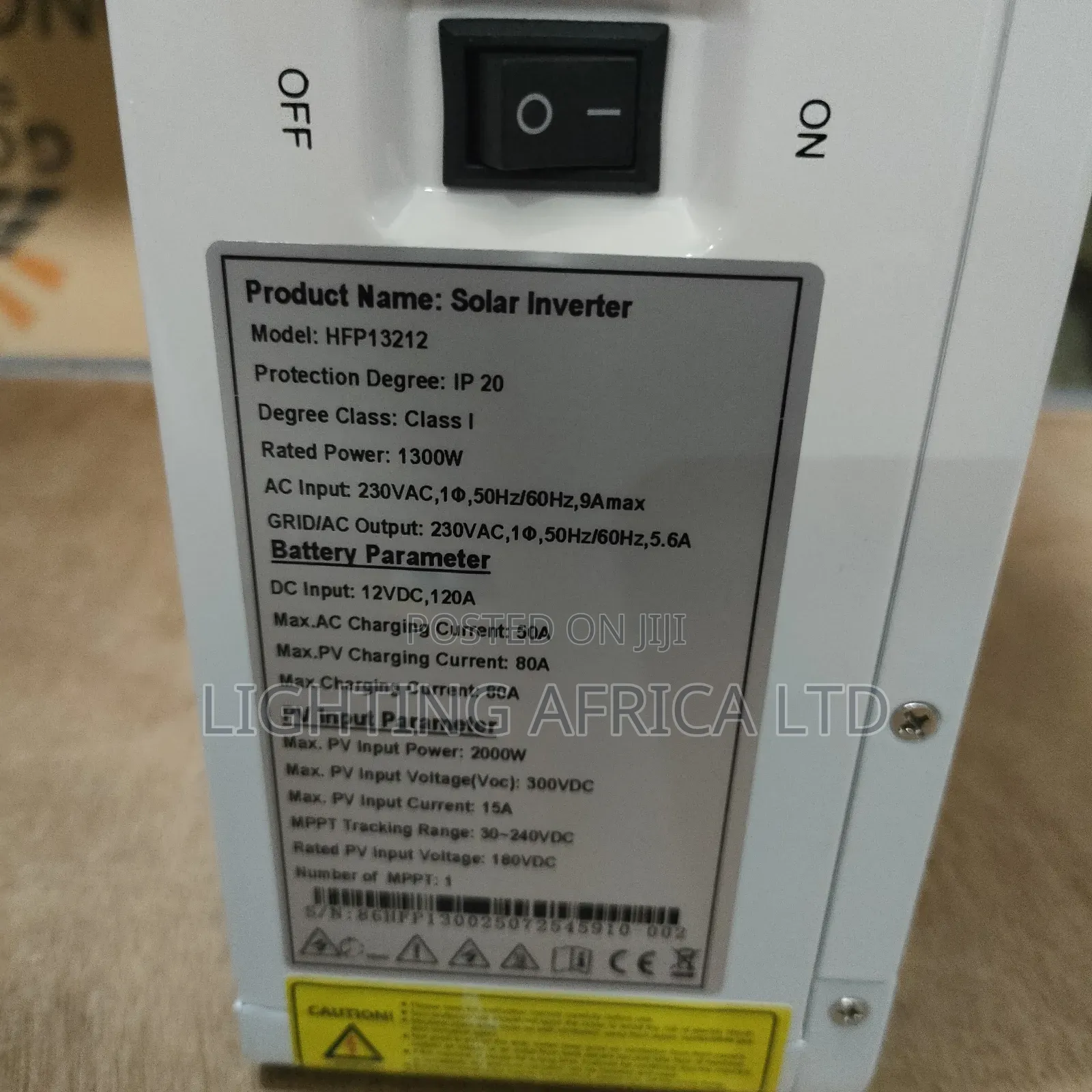 1.3 Kva - 12v Hybrid Inverter Golden Solar MPPT Smart Power Solutions