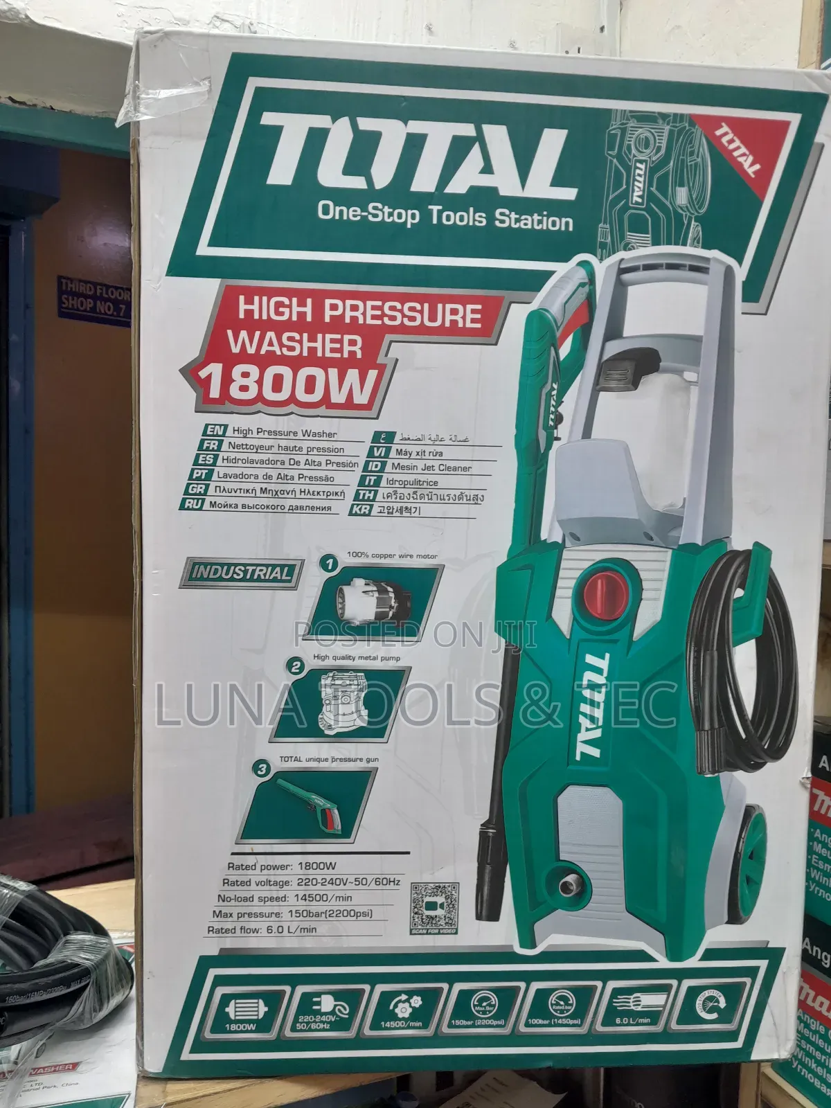 Commercial 1800w Total High Pressure Washer