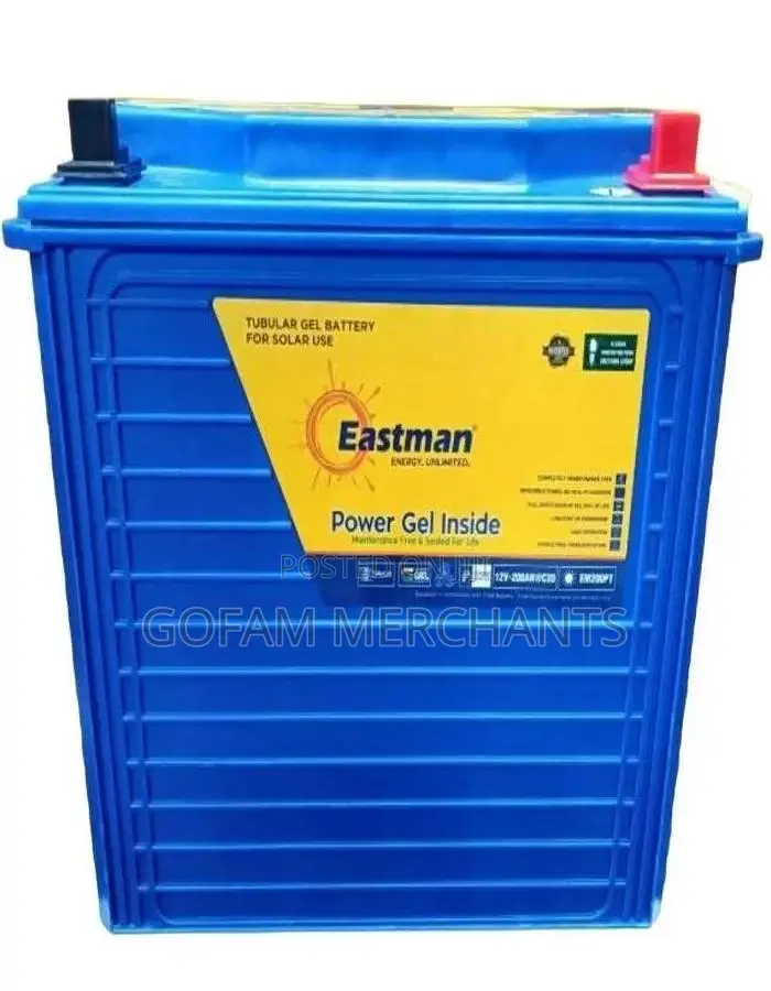 200ah 12v Eastman Tall Tubular Gel Battery