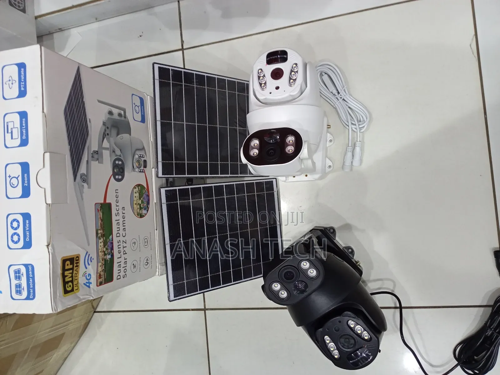 6mp Ubox Solar 4g Powered CCTV Outdoor Camera With Dual Lenses