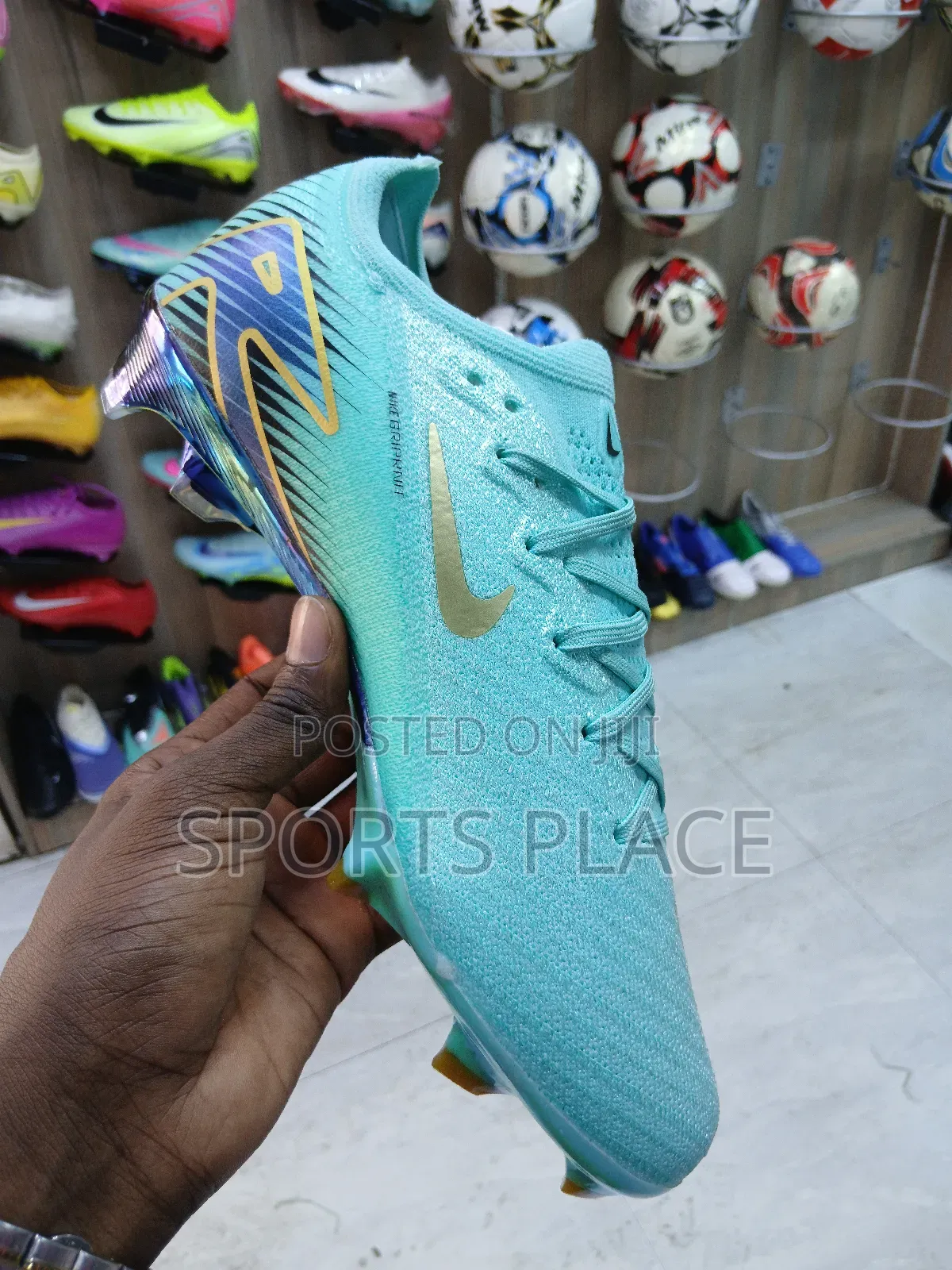 Nike Turquoise Turbo Air Zoom Cleats Football Boots