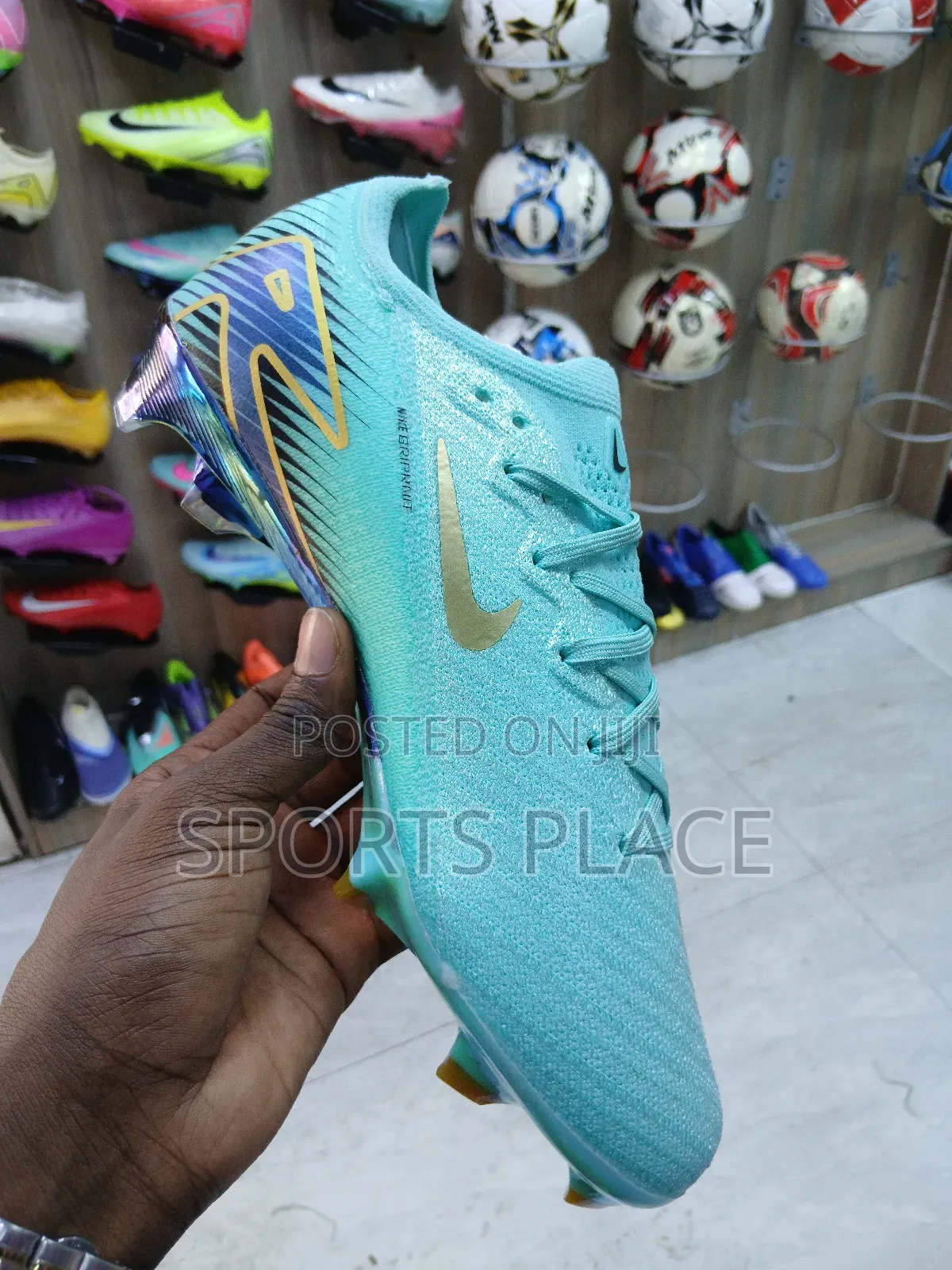 Nike Turquoise Turbo Air Zoom Cleats Football Boots
