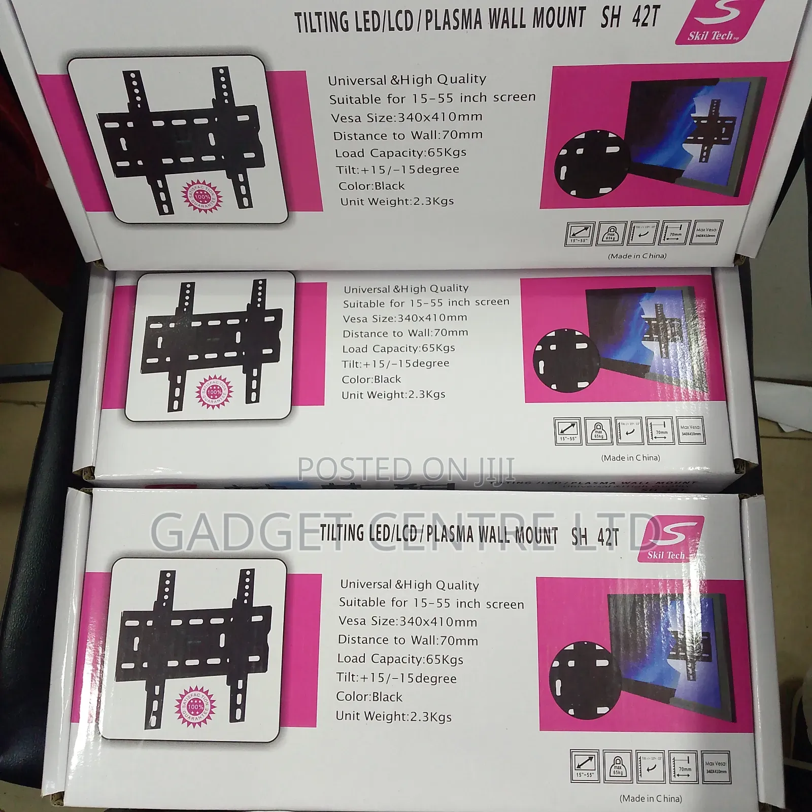 Heavy Duty 15 to 55inches Tilting Tv Mount