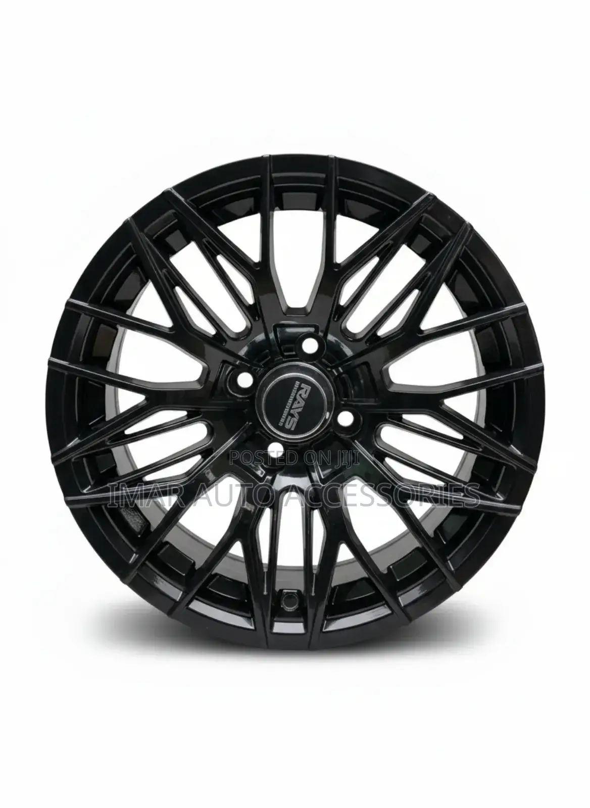 17 Inch 5-Hole Hj Black Rims | Stylish, Durable Performance Ready