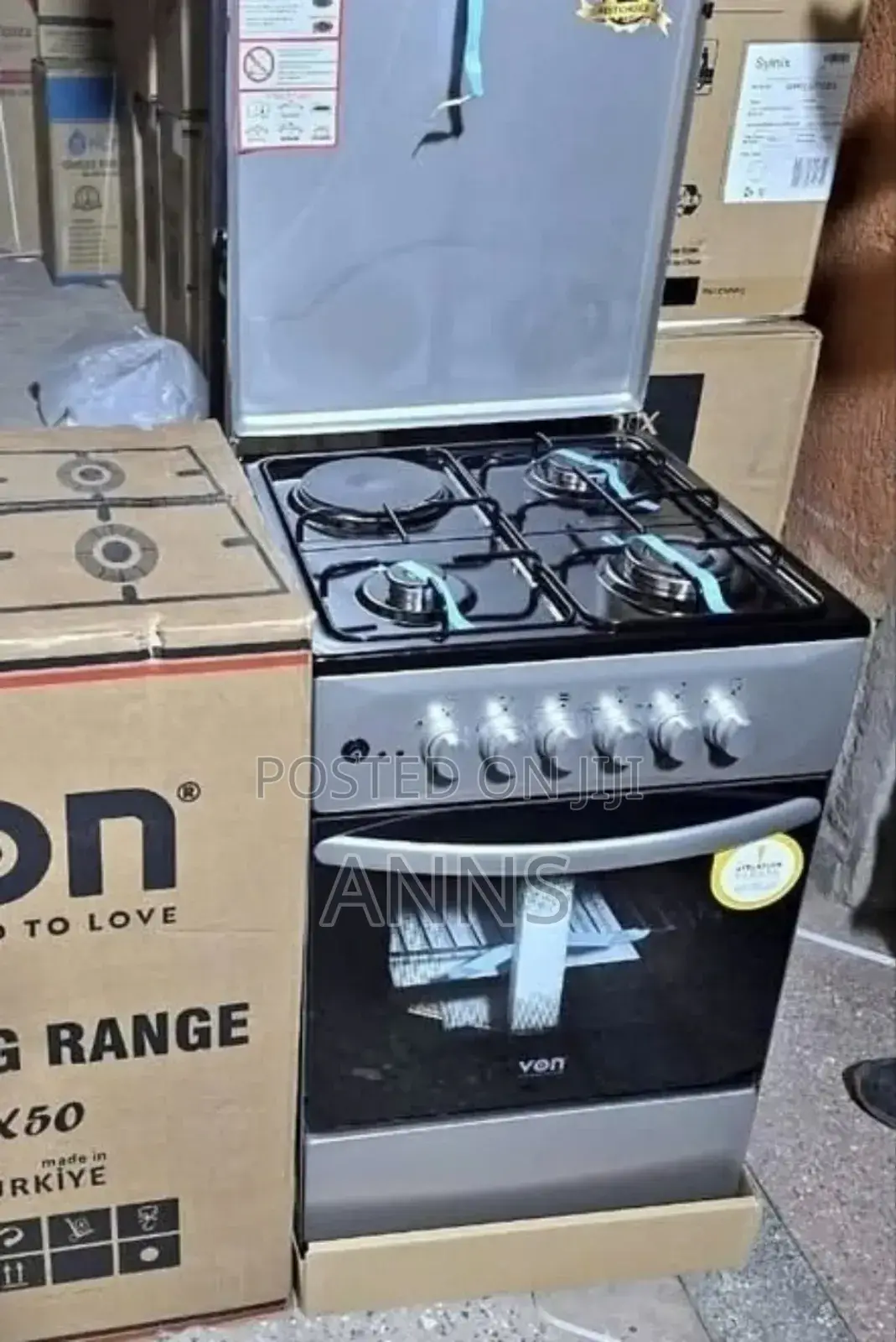 Von 50 by 50 3gas + 1 Electric Standing Gas Cooker V3+1