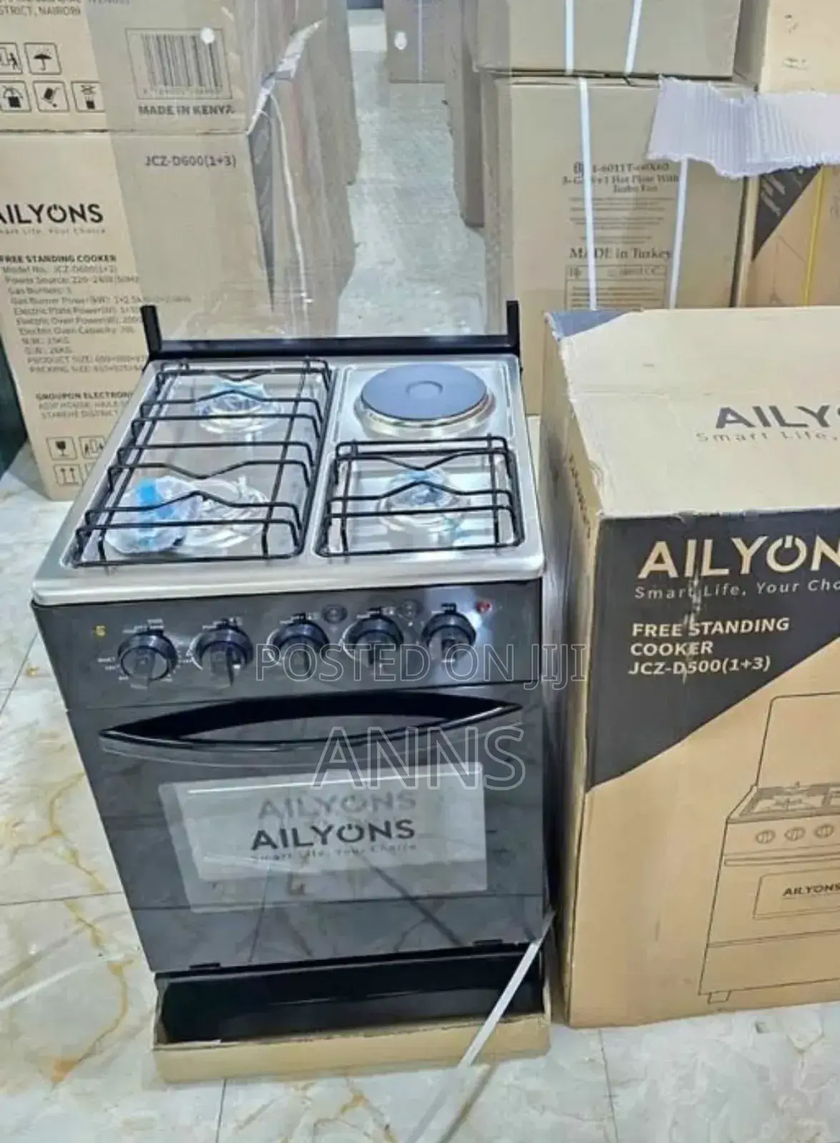 Ailyons 60 × 60 3 Gas+1 Electric Free Standing Gas Cooker A60