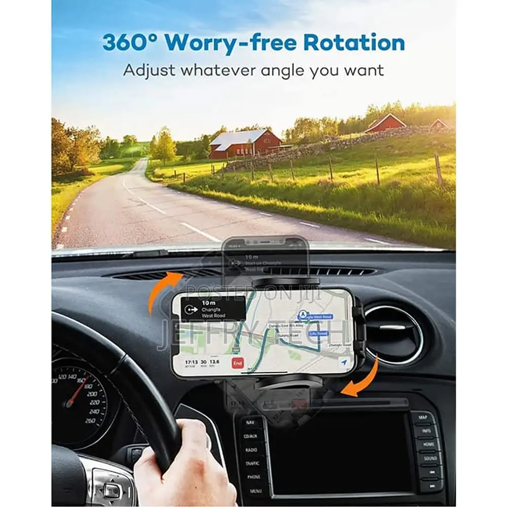 Go-Des Car Mobile Holder, 360 Degree Rotation Adjustable Mobile Stan
