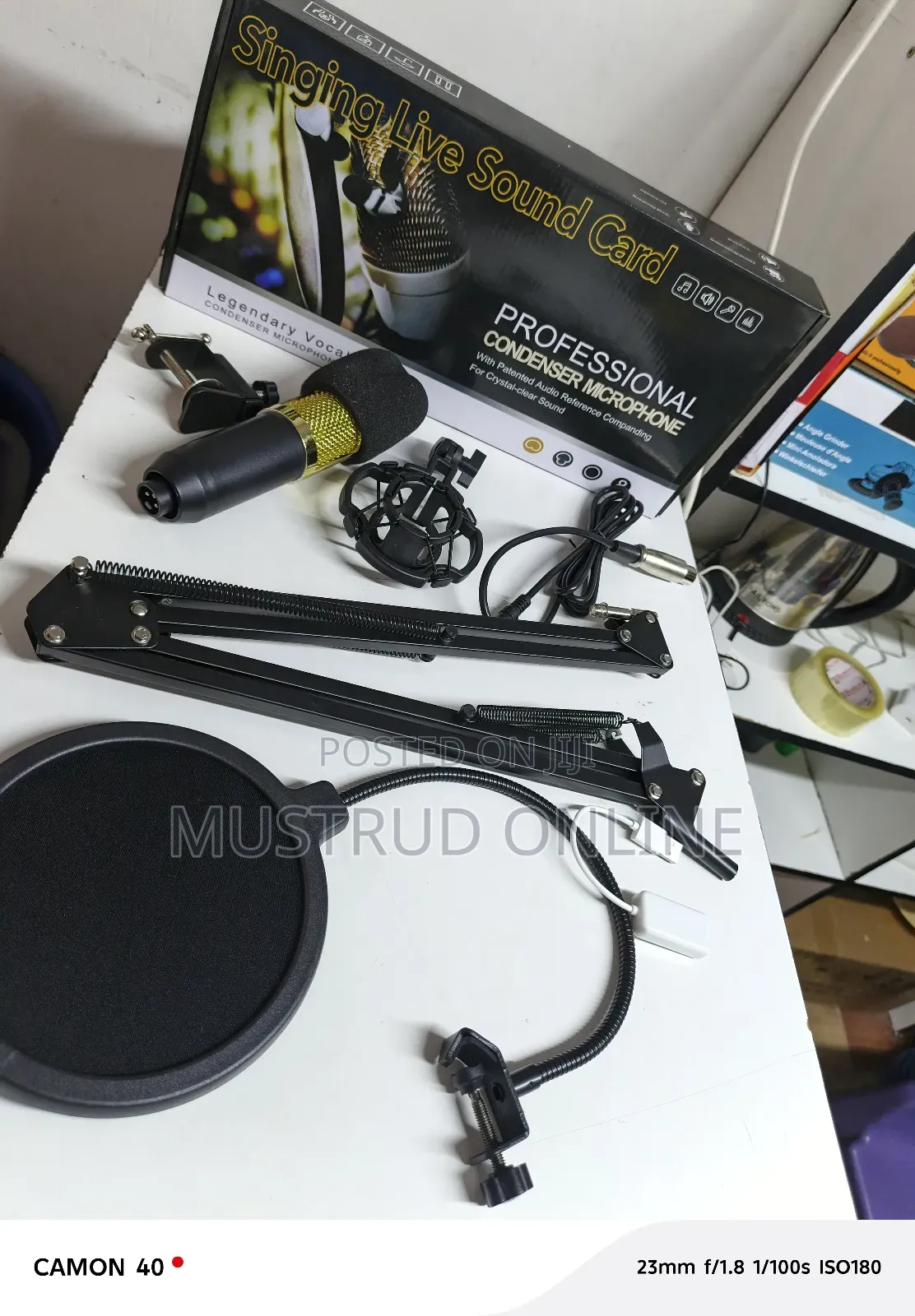 Condenser Microphone Kit With V8 Sound Card