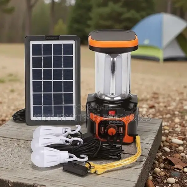Solar Lighting Kit With Bluetooth, Led Bulbs and Lithium Battery