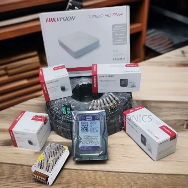 4 Hikvision 2mp Full Hd Security Cameras Kit Cloud Backup DVR Ready