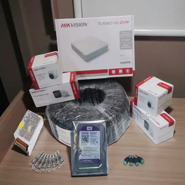 4 Hikvision Hd CCTV Cameras Kit Full Hd Indoor Outdoor Security Use