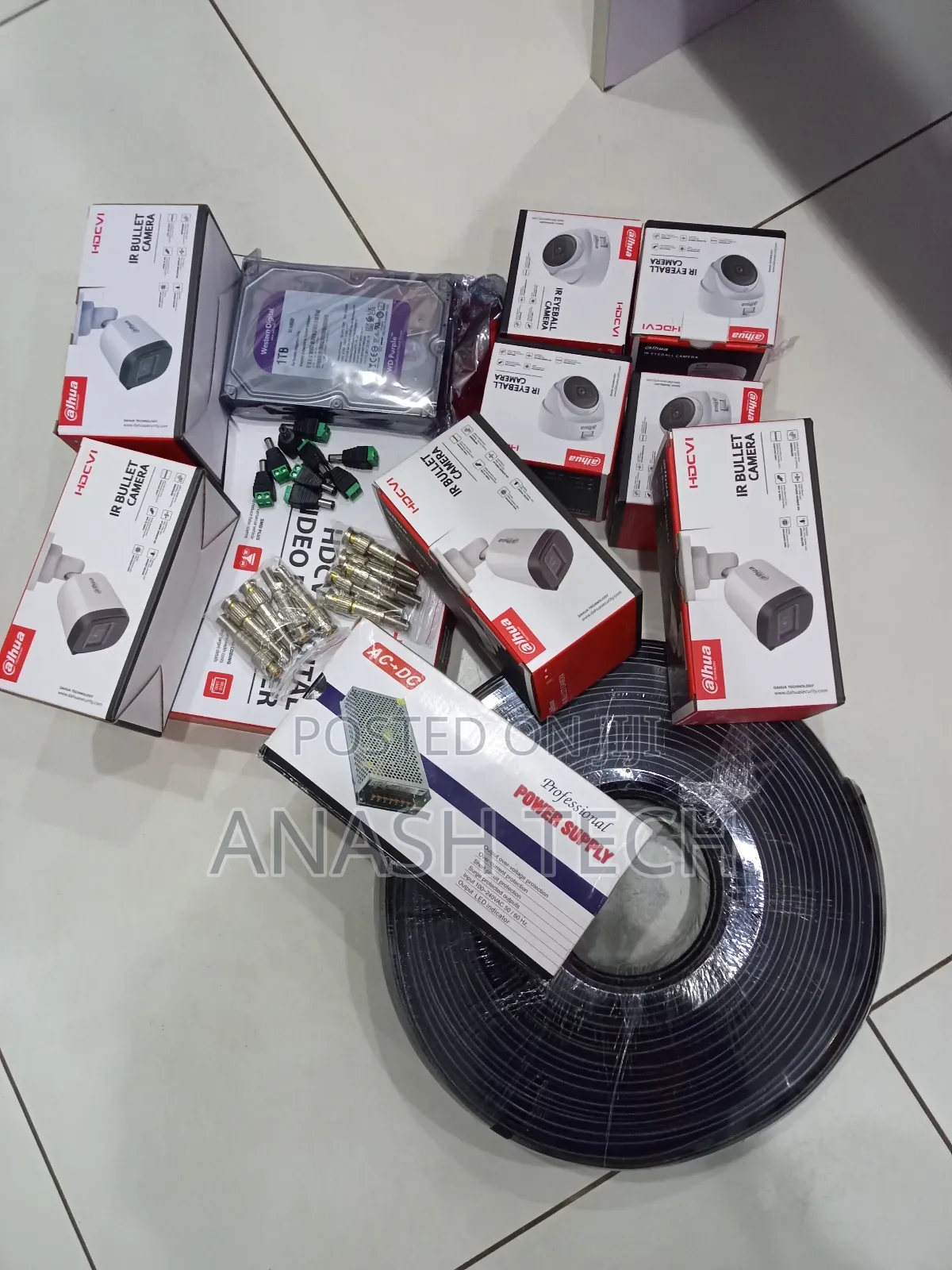 Dahua CCTV Camera Set 8 Full Package Kit 1080p Dahua CCTV Package