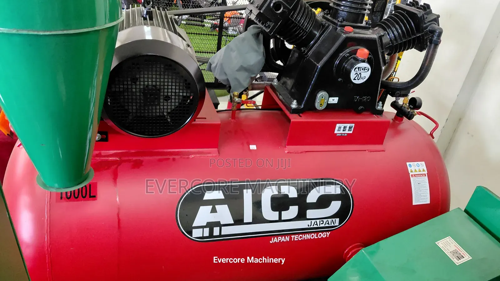 1000litres Aico Japan Three-Phase Air Compressor Machine 20hp