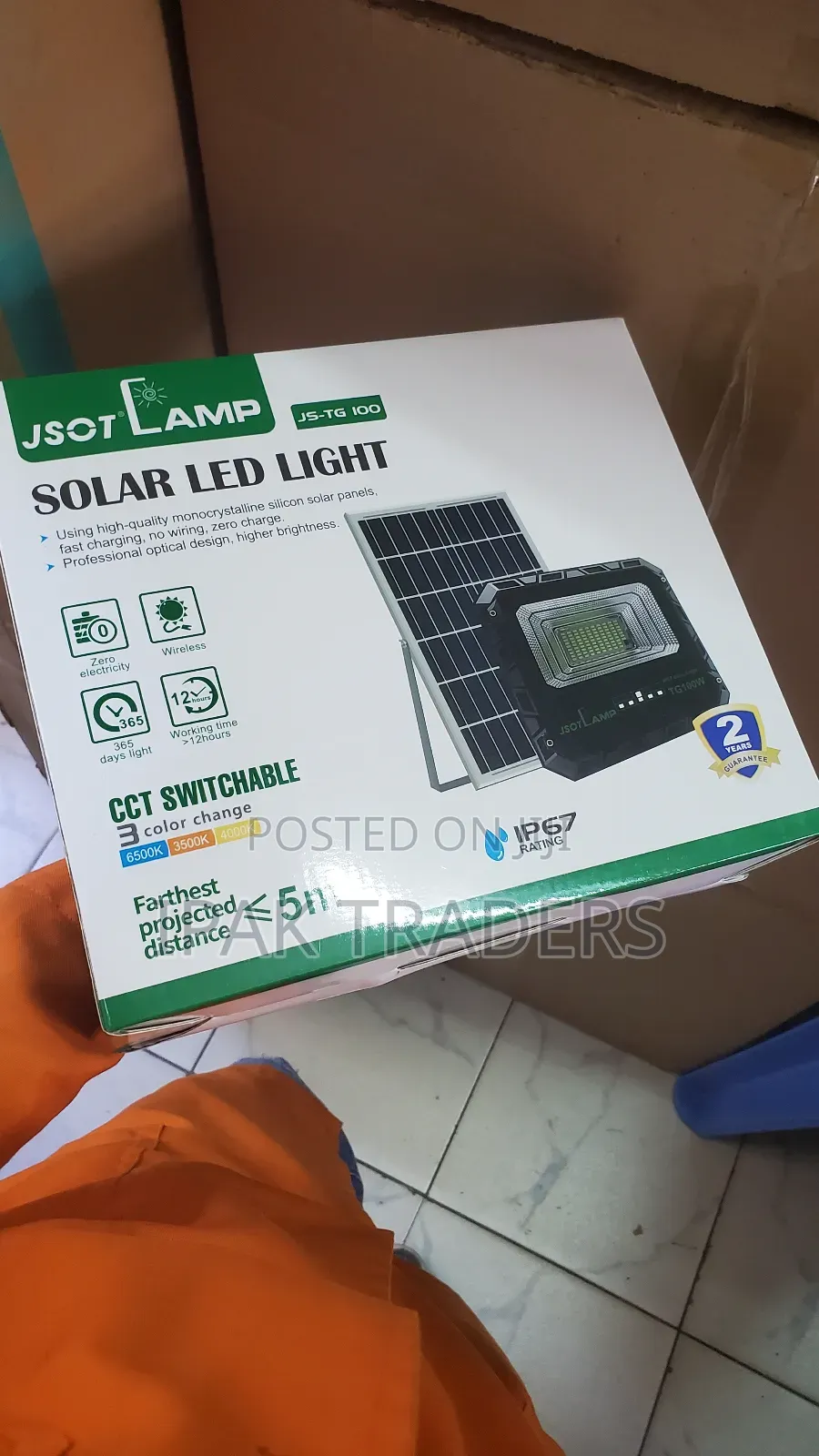 Jsot 100w Solar Led Light
 Wireless