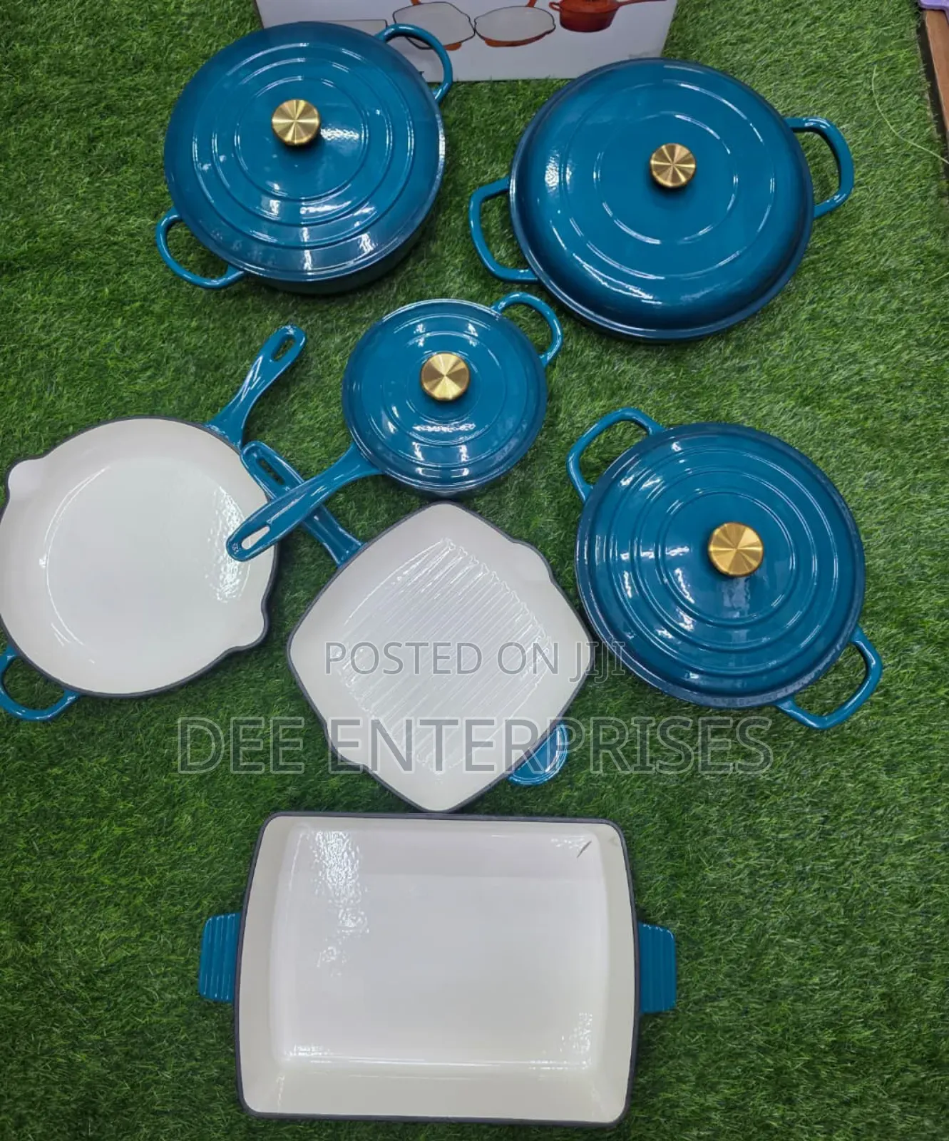 Nsfe 11 PCS Enamel Cast Iron Cooking Pots