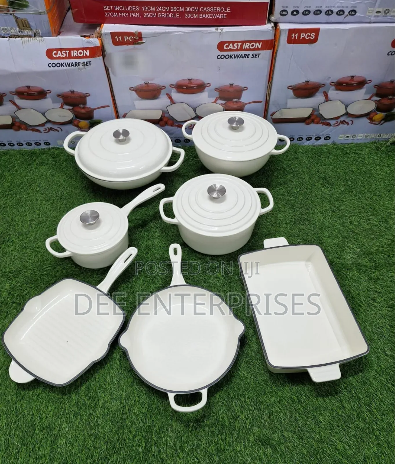 Nsfe 11 PCS Enamel Cast Iron Cooking Pots