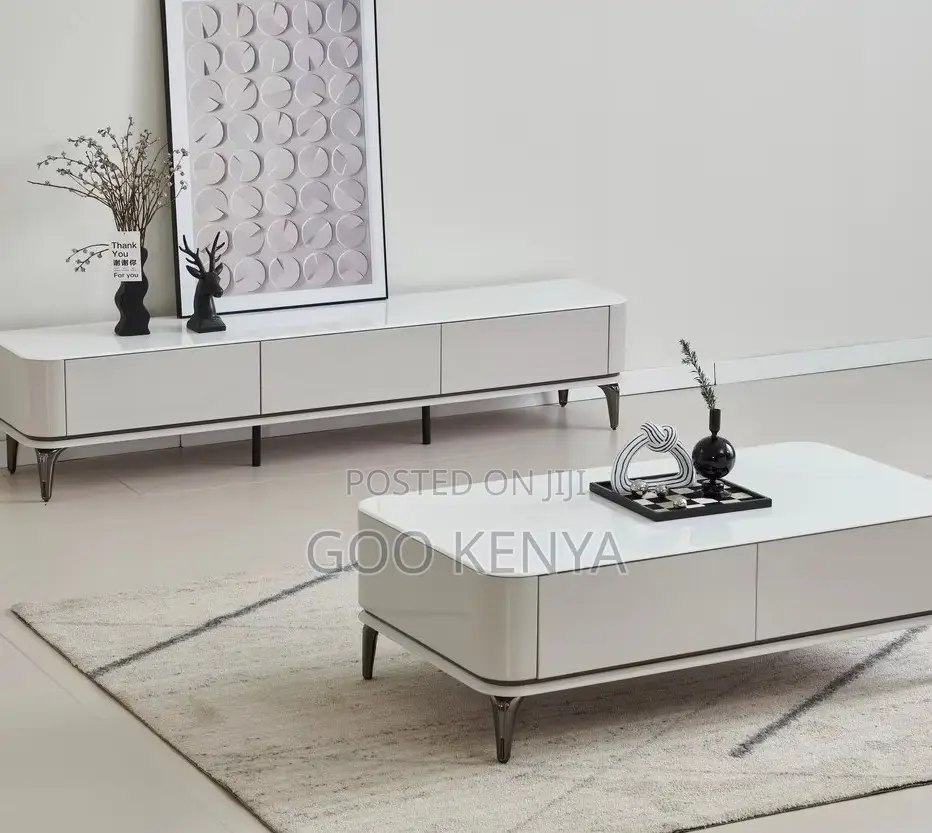 Home Tv Cabinet; Stainless Steel Leg Coffee Table for Modern Interiors