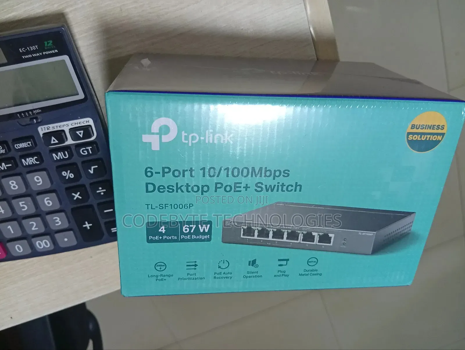 Tp-Link 6-Port 10/100mbps Desktop Switch With 4-Port Poe+ - Tl-Sf1006p