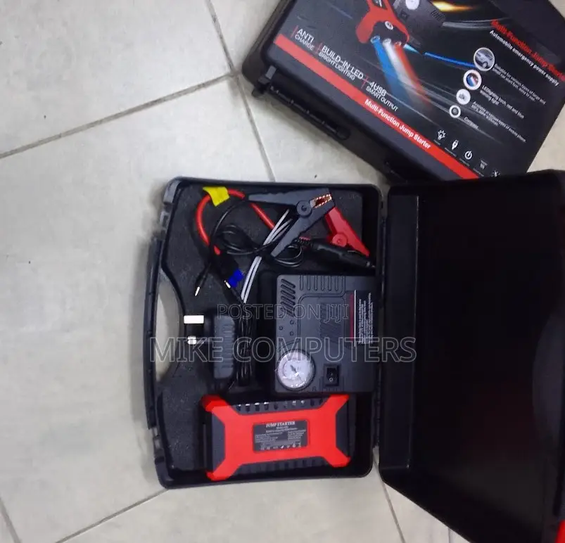 Car Jump Starter Kit With Power Bank and Air Compressor