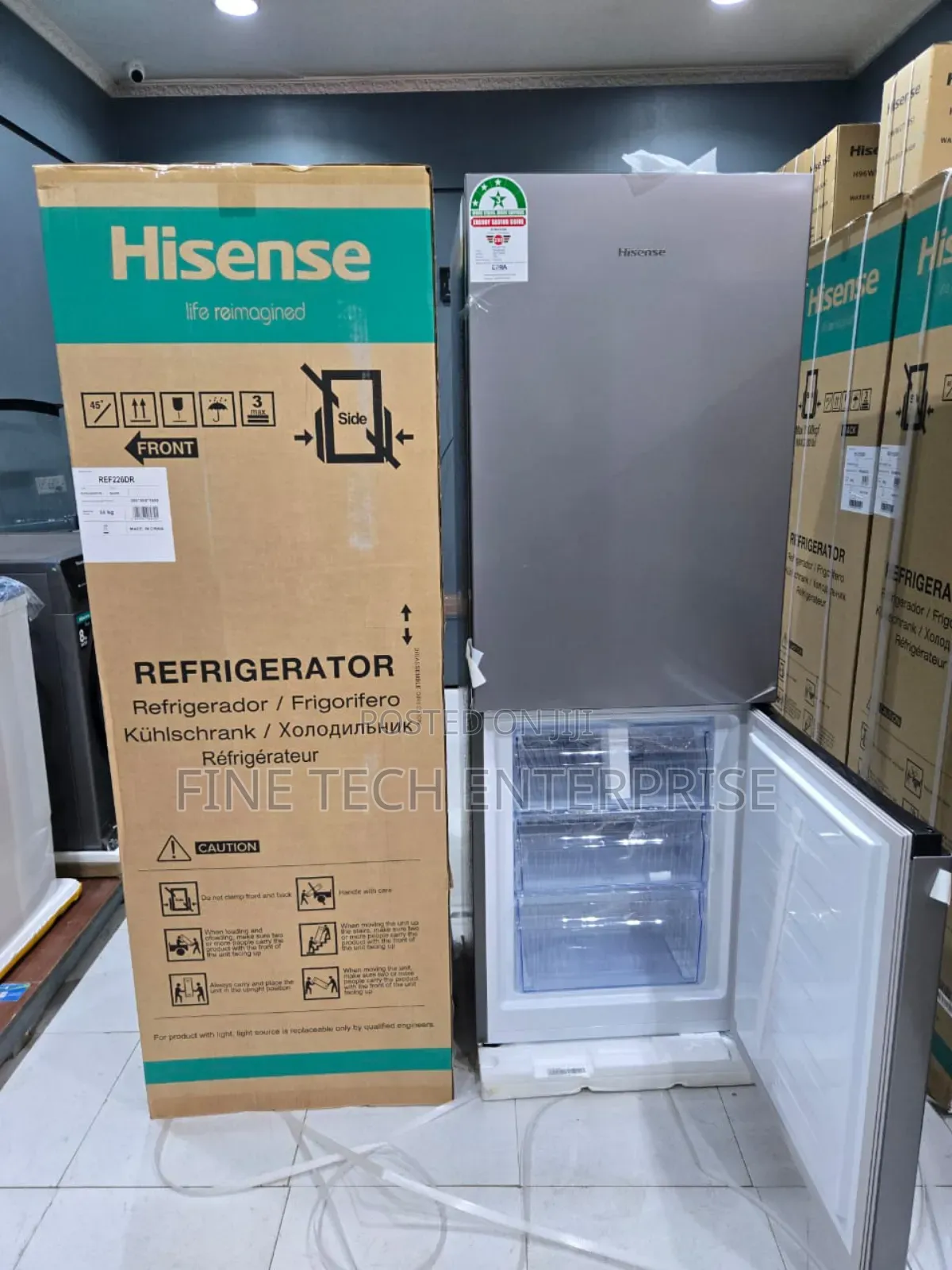 Ref226dr Hisense Double Door Fridge 230l Bottom Freezer